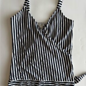 J. Crew Navy and White Striped Women's Top
